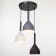 Lamp 2704/3 E27 40W Black-white-gray 30x30x20-90 cm