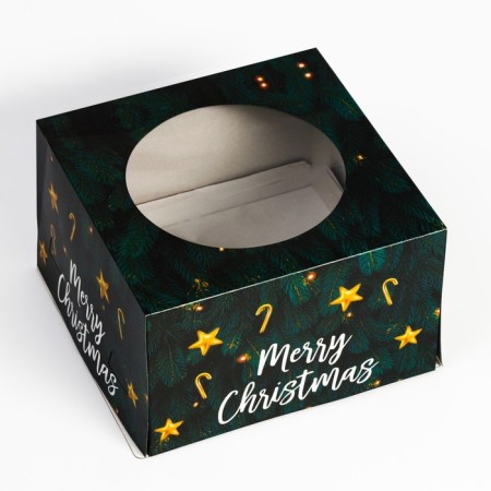 Confectionery packaging with the window "Merry Christmas", 30 x 30 x 19 cm-4