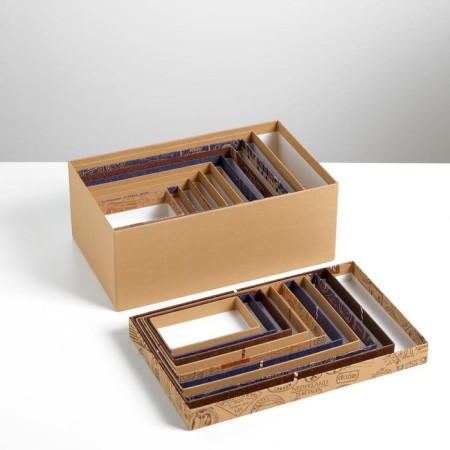 A set of craft boxes 10 in 1, gift packaging, “mail”, 12 x 7 x 4 - 32.5 x 20 x 12.5 cm-10