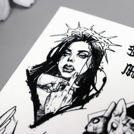 Tattoo on the body "Gothic" 10x15 cm-2