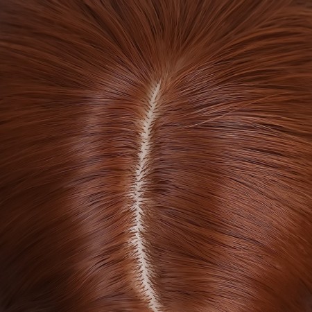 Artificial wig, simulation of the skin, 60 cm, 160 grams, red color (#SHT8)-3