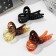 Hair crab "gloss" bow, 7 cm, mix