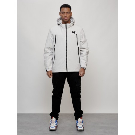 Male spring jacket, size 48, light gray color-9