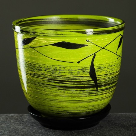 Flower “Leaves” pot with a pallet 1.8l