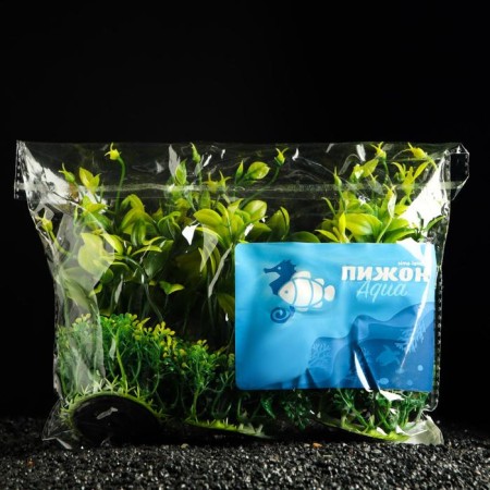 Artificial aquarium plant, 15 cm, green-3