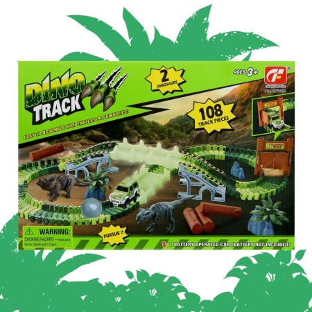 Flexible Dino Automobile Training, with a gate, 108 details, works from batteries-10