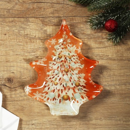 A plate in the form of a Christmas tree "Tender New Year", 16.5x19.5 cm-2