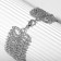Bracelet "ice" waves, white color in silver, 17.5 size