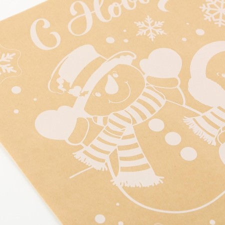 Window stickers "Happy New Year", reusable, 33 x 50 cm, new year-2