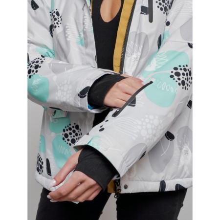 Ski jacket female, size 42, gray color-5