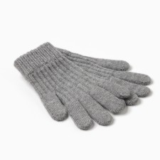 Women's gloves minku, gray color, 21 cm
