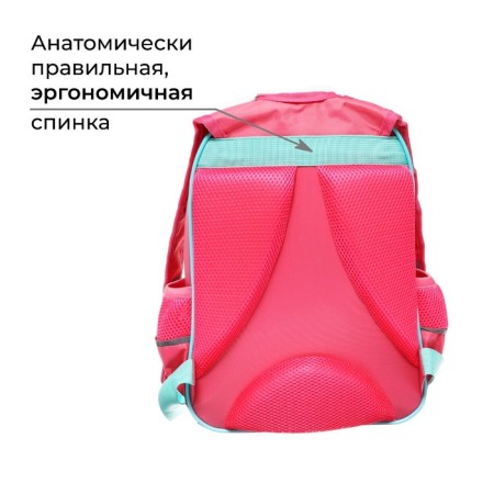 School backpack, 37 x 26 x 13 cm, ergonomic back, calligrata orth "cat panda"-3
