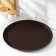 Runned tray, d = 40 cm, brown color