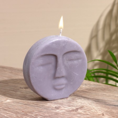 Candle "Moon" 9x3x9 cm, soy wax-1