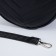 Women's Bag round of artificial leather, 18x18 cm, black color