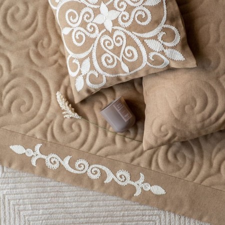 Cover with pillowcases "Diana", size 230x250 cm, beige color-2