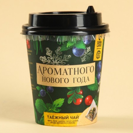 Tea in the pyramid "Fragrant New Year", taste: taiga tea, 3 g.-1