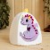 Banch hat for children with an applique "Dragon", lavender
