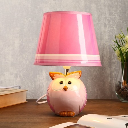Lamp children's ceramics "Pink bird" 1x40W E14 20x20x30 cm Risalux-1