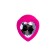 Anal plug Diamond Heart, silicone, pink color, 8 cm, d = 3 cm