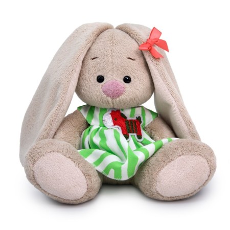 Soft toy "Bunny mi in a striped dress", 15 cm