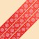Satin tape "Snowflakes", red, 4 cm x 5 meters