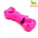 Toy squeak "Bone and dog" for dogs, 15 x 6 cm, pink