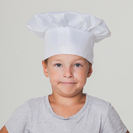 Carnival cap "cook", head cover 53-57 cm, white color