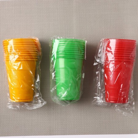 Plastic disposable glasses “For rest”, 200 ml, 10 pcs in a set, MIX color-4