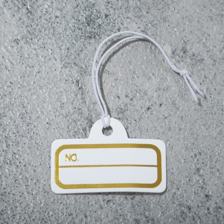 Price tag set 100 pcs. 2.1 × 3.1, white-golden color-1