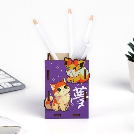 Organizer for the Office "Cuties Chibi" 6.7 x 6.5 x 9.6 cm-1