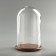 Glass dome -slosh on a wooden stand "Vincent - 1", 25x15 cm, brown