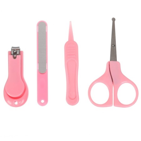 Children's manicure set (scissors, kniper, saw, tweezers), pink color-7