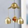 Wind Music Metal "heart with a rose in a circle" 3 bells 1 figure 40 cm