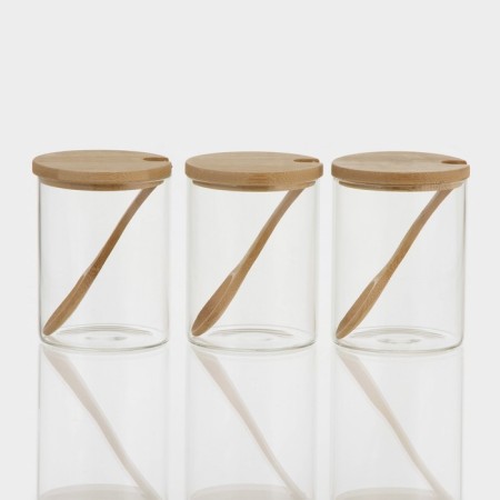 A set of glass cans for bulk products "Eco", 450 ml, 3 pcs-3