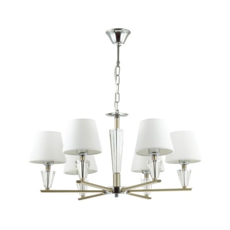 Loraine chandelier, e27 6x60W, chrome color, gold-1