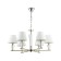 Loraine chandelier, e27 6x60W, chrome color, gold