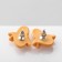 Earrings plastic "Banana", white-yellow color in silver