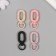 Carabiner Metal with a ring "Oval. Matte pastel" MIX 3.8x1.6 cm