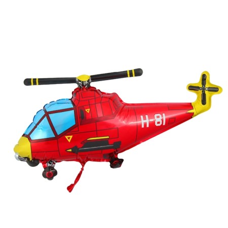 Foil ball 12 "Helicopter", red color