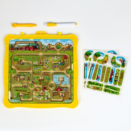 Game set Labyrinth "Farm", marker board, 2 × 26 × 27.5 cm
