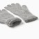Women's gloves minku, gray color, 25 cm