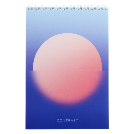 Notepad A4, 80 sheets in a cage on the crest of Mono Circle, cover coated cardboard, hard substrate, mix-6