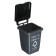 Container for small garbage, 8.5 × 9.6 × 11 cm, gray