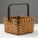 Wicker basket, 19 x 19 x H12/24 cm, sequoia