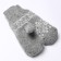 Women's mittens, gray/white color, size 20-22
