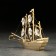 Souvenir "Ship", 10 × 3 × 8 cm, with crystals