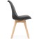 Wooden stool Bonuss array of beech/velor, natural/gray 50x56x84 cm