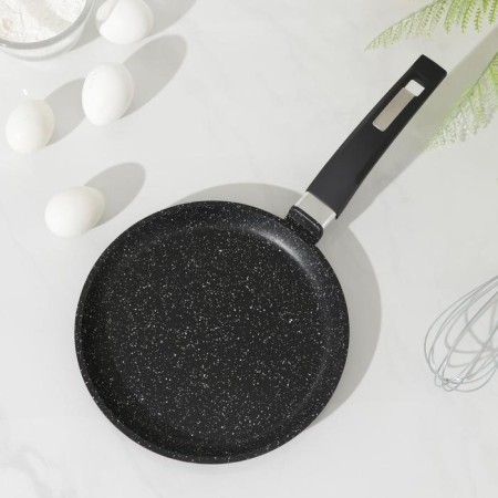 Pancake pan “granite Black” Induction Pro, D = 22 cm, plastic handle, anti -stick coating, black color-1
