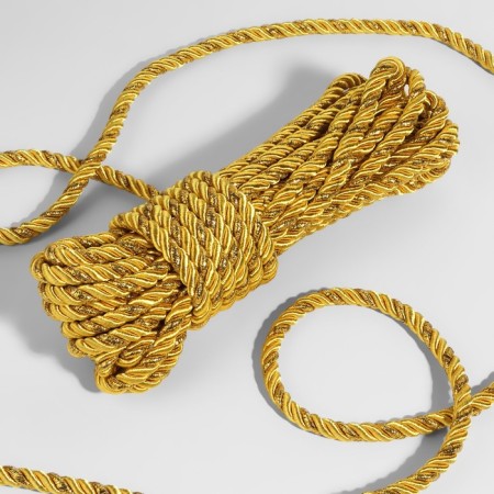 Cord twisted, d = 8 mm, 9 ± 1 m, gold color